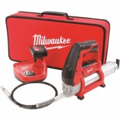 MILWAUKEE M12 12-VOLT LITHIUM-ION CORDLESS GREASE GUN KIT WITH ONE 3.0 AH BATTERY, CHARGER AND TOOL BAG - MILWAUKEE PART #: 2446-21XC