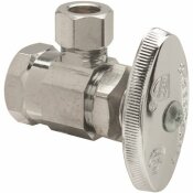 BRASSCRAFT 1/2 IN. FIP INLET X 3/8 IN. OD COMPRESSION OUTLET MULTI-TURN ANGLE VALVE WITH BRASS STEM - BRASSCRAFT PART #: OR17ZX C