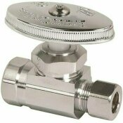 BRASSCRAFT 3/8 IN. FIP INLET X 3/8 IN. O.D. COMPRESSION OUTLET MULTI-TURN STRAIGHT VALVE IN CHROME - BRASSCRAFT PART #: OR10X C