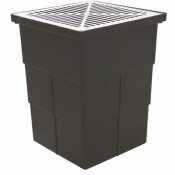 18 IN. X 14 IN. STORM WATER PIT AND CATCH BASIN FOR MODULAR TRENCH AND CHANNEL DRAIN SYSTEMS WITH ALUMINUM GRATE - U.S. TRENCH DRAIN PART #: 80072