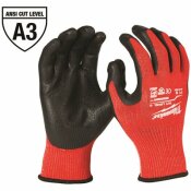 NOT FOR SALE - 303635900 - MILWAUKEE SMALL RED NITRILE LEVEL 3 CUT RESISTANT DIPPED WORK GLOVES - MILWAUKEE PART #: 48-22-8930