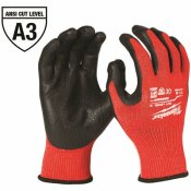 NOT FOR SALE - 303635960 - MILWAUKEE X-LARGE RED NITRILE LEVEL 3 CUT RESISTANT DIPPED WORK GLOVES - MILWAUKEE PART #: 48-22-8933