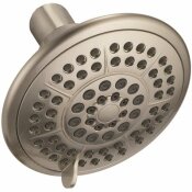 DELTA 5-SPRAY PATTERNS 4.3 IN. WALL MOUNT FIXED SHOWER HEAD IN STAINLESS - DELTA PART #: RP78575SS