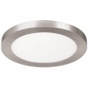 FEIT ELECTRIC 15 IN. DIMMABLE NICKEL INTEGRATED LED 4 WAY COLOR EDGE-LIT ROUND FLAT PANEL CEILING FLUSHMOUNT - FEIT ELECTRIC PART #: FP15/4WY/NK