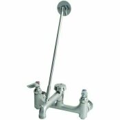 T&S 2-HANDLE GARDEN HOSE UTILITY FAUCET WITH VACUUM BREAKER IN POLISHED CHROME - T&S PART #: B-0665-CR-BSTR