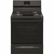 FRIGIDAIRE 30 IN. 5.3 CU. FT. ELECTRIC RANGE WITH MANUAL CLEAN IN BLACK - FRIGIDAIRE PART #: FCRC3012AB