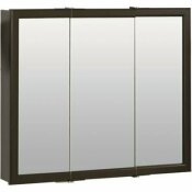 NOT FOR SALE - 313348464 - NOT FOR SALE - 313348464 - ZENITH 29.63 IN. W X 25.38 IN. H SURFACE-MOUNT TRI-VIEW MIRROR MEDICINE CABINET IN ESPRESSO - ZENITH PART #: CH30