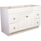 DESIGN HOUSE WYNDHAM 48 IN. 2-DOOR 4-DRAWER BATH VANITY CABINET ONLY IN SEMI-GLOSS WHITE (READY TO ASSEMBLE) - DESIGN HOUSE PART #: 597278