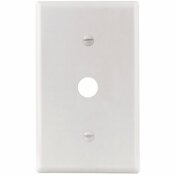 TITAN3 WHITE SMOOTH 1-GANG COAXIAL STANDARD METAL WALL PLATE - TITAN3 PART #: TPMSSW-C