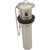 KEENEY 1-1/4 IN. X 12 IN. 22-GAUGE POP UP PLUG ASSEMBLY WITH STOPPER IN CHROME (2-PIECE) - KEENEY PART #: 1065PC