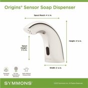 SYMMONS ORIGINS STAINLESS STEEL TOUCH-FREE SOAP DISPENSER - SYMMONS PART #: SD6960BLSTS
