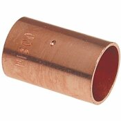 NIBCO 1/4 IN. COPPER PRESSURE CUP X CUP COUPLING FITTING WITH DIMPLE STOP - NIBCO PART #: I60014