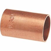 NIBCO 1/2 IN. COPPER PRESSURE CUP X CUP COUPLING WITHOUT STOP FITTING - NIBCO PART #: I60112
