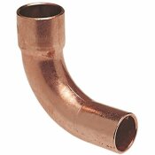 NIBCO 1/4 IN. COPPER PRESSURE FTG X CUP 90 DEGREE LONG RADIUS ELBOW FITTING - NIBCO PART #: I6072LT14