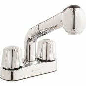 PREMIER 4 IN. CENTERSET 2-HANDLE PULL-OUT SPRAYER LAUNDRY FAUCET IN CHROME - PREMIER PART #: HDP67655-0A01