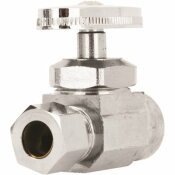 HOMEWERKS WORLDWIDE 1/2 IN. SWEAT INLET X 3/8 IN. O.D. COMPRESSION OUTLET MULTI-TURN STRAIGHT VALVE IN CHROME - HOMEWERKS WORLDWIDE PART #: 638 6300