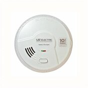 2-IN-1 SMOKE AND FIRE ALARM DETECTOR, HARDWIRED, 10 YEAR SEALED BATTERY BACKUP, MICROPROCESSOR TECHNOLOGY - UNIVERSAL SECURITY INSTRUMENTS PART #: MI106S