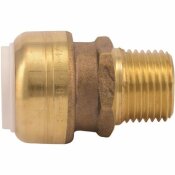 SHARKBITE 1/2 IN. BRASS PUSH-TO-CONNECT PVC IPS X 1/2 IN. MALE PIPE THREAD ADAPTER - SHARKBITE PART #: UIP120