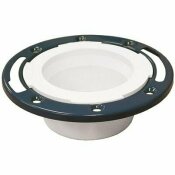 NOT FOR SALE - 3565142 - NOT FOR SALE - 3565142 - JONES STEPHENS 7 IN. O.D. PLUMBFIT PVC CLOSET FLANGE WITH METAL RING LESS KNOCKOUT FOR 3 IN. OR 4 IN. SCHEDULE 40 DWV PIPE - JONES STEPHENS PART #: C53340