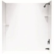 SWAN 30 IN. X 60 IN. X 72 IN. TUB WALL SURROUND KIT IN WHITE - SWAN PART #: SS603072.010