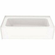 NOT FOR SALE - 3577417 - NOT FOR SALE - 3577417 - AQUATIC A2 6030CTL 60 IN. COMPOSITE LEFT DRAIN RECTANGULAR ALCOVE SOAKING BATHTUB IN WHITE - AQUATIC PART #: 6030CTL-AW