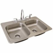 PREMIER PREMIER WATERFRONT TWO HANDLE KITCHEN FAUCET WITH SPRAY AND SINK KIT - PREMIER PART #: 3577625