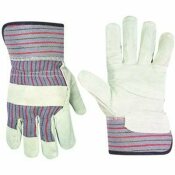 Custom Leathercraft Large Economy Safety Cuff Work Gloves (1-Pair)