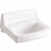 KOHLER GREENWICH WALL-MOUNTED VITREOUS CHINA BATHROOM SINK IN WHITE WITH OVERFLOW DRAIN - KOHLER PART #: K-2032-0