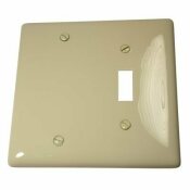 HUBBELL WIRING IVORY 2-GANG BLANK PLATE WALL PLATE (1-PACK) - HUBBELL WIRING PART #: NPJ113I