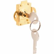 PRIME-LINE 1/4 IN. THROW MAIL BOX LOCK, STEEL, BRASS PLATED - PRIME-LINE PART #: 901009-BNT