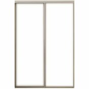 NOT FOR SALE - RI-002312 - NOT FOR SALE - RI-002312 - 95 IN. X 80-1/2 IN. ASPEN GLOSS WHITE STEEL FRAME PREFINISHED WHITE HARDBOARD PANELS INTERIOR SLIDING DOOR - CONTRACTORS WARDROBE PART #: ASN-9580WH2S
