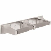FRANKLIN BRASS DOUBLE ROLL TOILET PAPER HOLDER WITH PLASTIC ROLLERS IN CHROME - FRANKLIN BRASS PART #: 980B